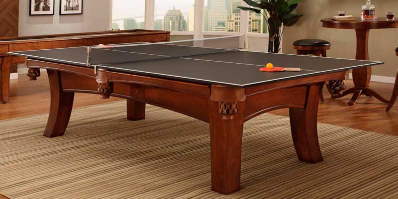 mesa ping pong sobre billar