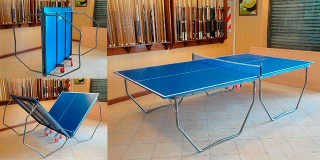 mesa ping pong sistema plegado